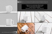 White Mug Mockup Set - 6 photos, a Cups & Container Mockup by mockupgeek (Thumbnail 2 of 6)