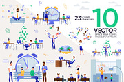 Office Team Vector Scenes, an Education Illustration by PavelVinnik (Thumbnail 1 of 3)