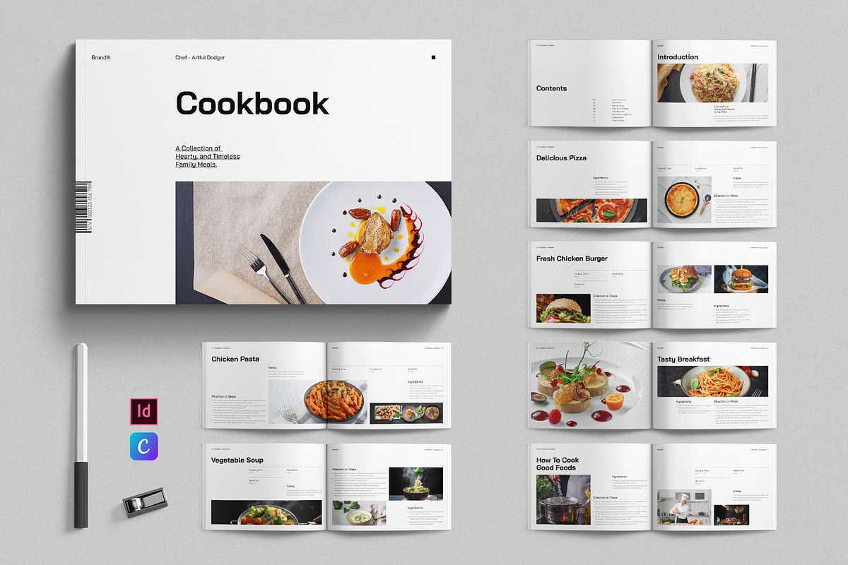 Cookbook Template Landscape, a Brochure Template by E-Type (Photo 1 of 7)