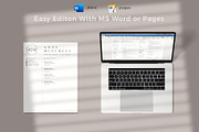 1, 2 and 3 Page Resume CV Design, a Resume Template by HIRED Design Studio (Thumbnail 5 of 12)