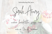 Sarah Avery -Modern Script, a Script Font by Renata Chizhikova (Thumbnail 2 of 13)
