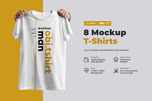 8 Mockups T-Shirts On The Hangers