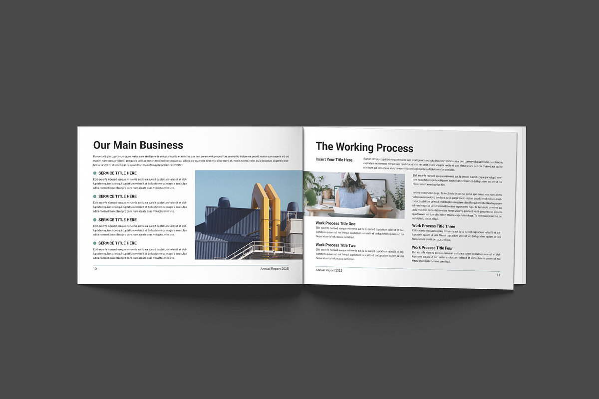 Annual Report Template Landscape preview 5