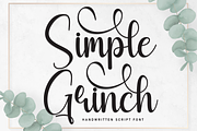 Simple Grinch | Script Font, a Handwritten Font by Scratchones (Thumbnail 1 of 9)