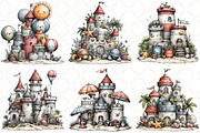 Whimsical Summer Sandcastle Clipart, an Illustration by Black Bird Studio (Thumbnail 3 of 5)