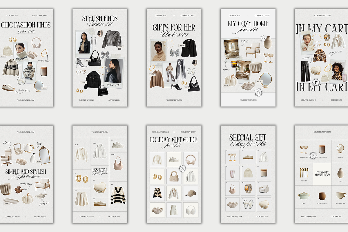 LTK Fashion Canva Story Templates, a Social Media Template by Xenié Creative (Photo 2 of 9)