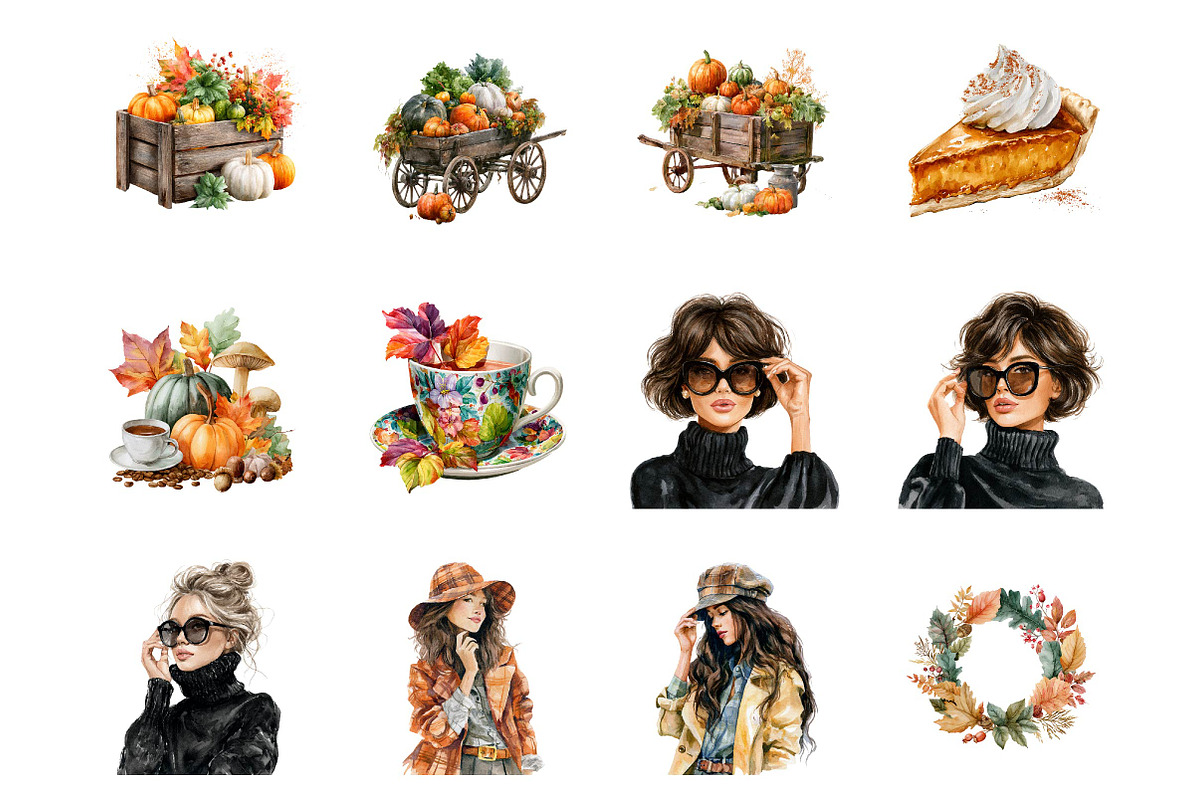 Hello Autumn Daily Life Clipart, a Seasonal Illustration by fashionaddict (Photo 4 of 5)