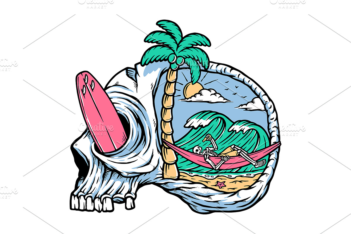 Thinking of relaxing on the beach, a Person Illustration by gunaonedesign (Photo 1 of 4)