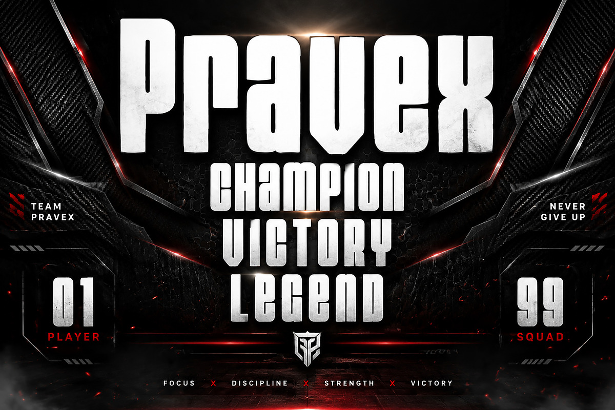 Pravex - Bold Modern Typeface, a Slab Serif Font by Wow Magic (Photo 4 of 5)