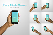 iPhone 7 Studio Mockups, an iPhone Mockup by Mockura (Thumbnail 1 of 8)