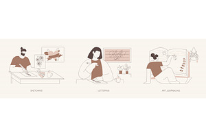 Artistic hobby isolated cartoon, a Person Illustration by Visual Generation