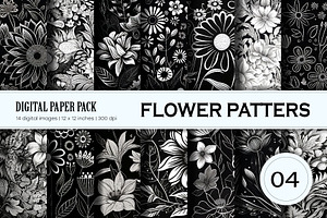 Floral Patterns 04. Digital Paper, a Texture Illustration by KENO Mascots