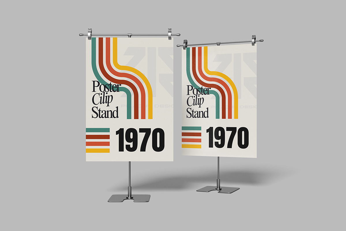 Poster Clip Stand Mockup, an Advertising Mockup by Pikachudesign (Photo 2 of 5)