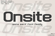 Onsite, a Sans Serif Font by Letterafa Studio (Thumbnail 1 of 7)