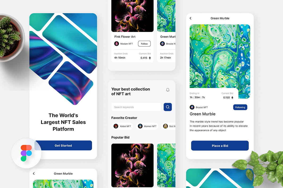 Verse Time - NFT Marketplace App, an UI Kit Template by Panen Creative (Photo 1 of 3)