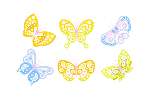 Flying Butterflies Collection, Blue