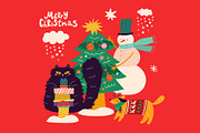 Cute Christmas collection, a Seasonal Illustration by MoleskoStudio (Thumbnail 8 of 30)