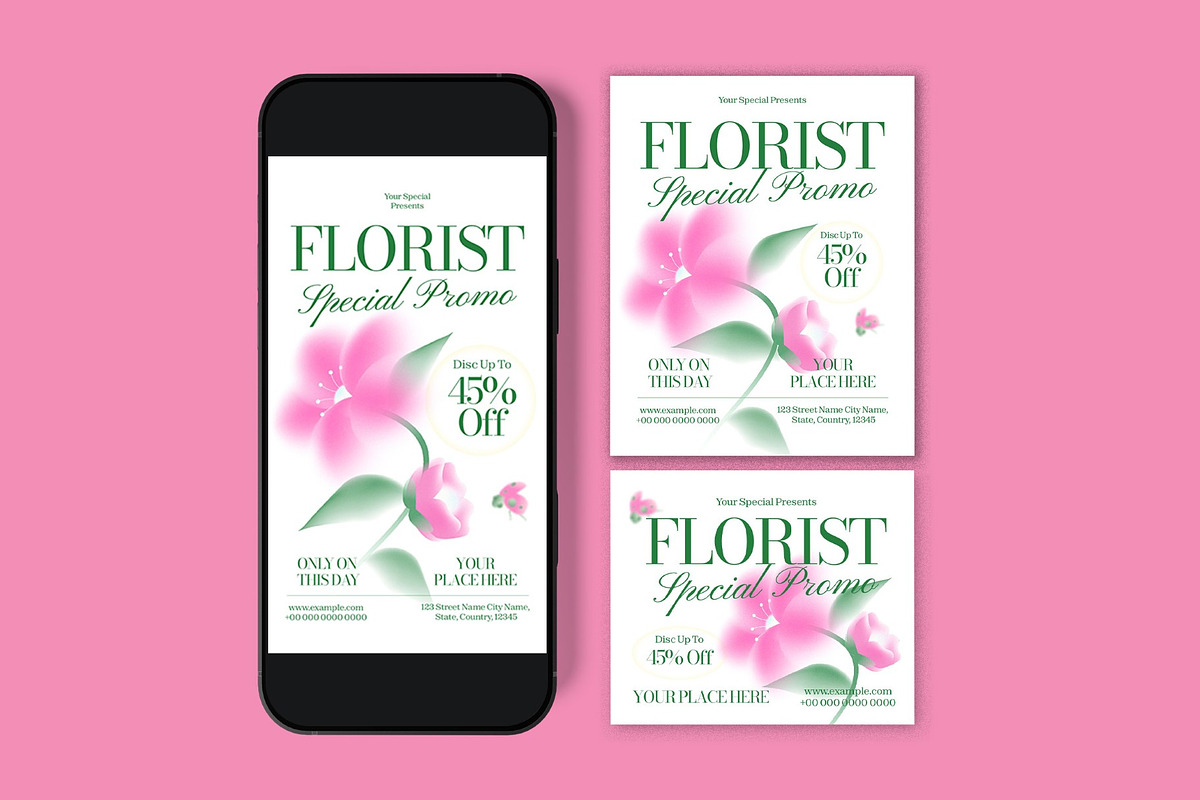 Florist Special Promo Flyer, a Flyer Template by graphicook (Photo 3 of 3)