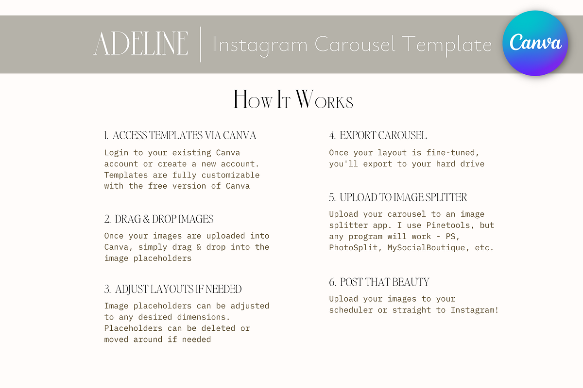 Adeline | IG Carousel Template, a Social Media Template by Studio Annie Louise (Photo 6 of 7)