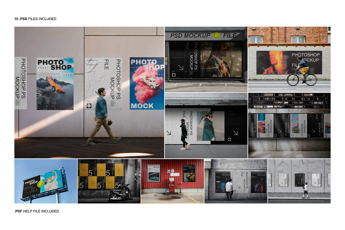 Posters and Billboard Mockup Set, an Advertising Mockup by Renderteam (Photo 2 of 12)