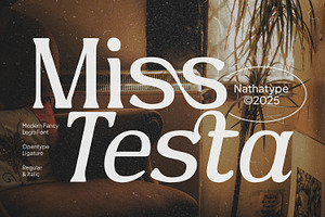 Miss Testa, a Sans Serif Font by Nathatype