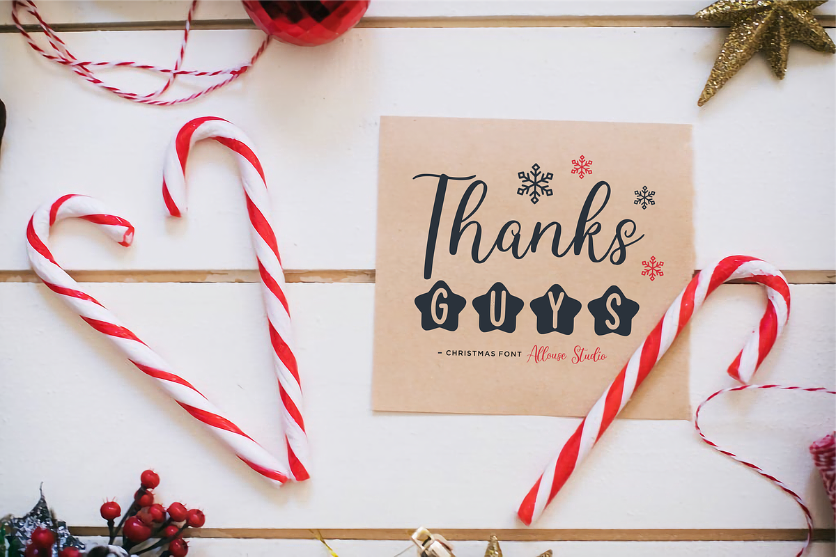 Melodies Crystal A Christmas Font, a Script Font by Allouse Studio (Photo 10 of 10)