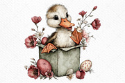 Whimsical Easter Duck Clipart Bundle, an Illustration by Craft Nest (Thumbnail 9 of 11)