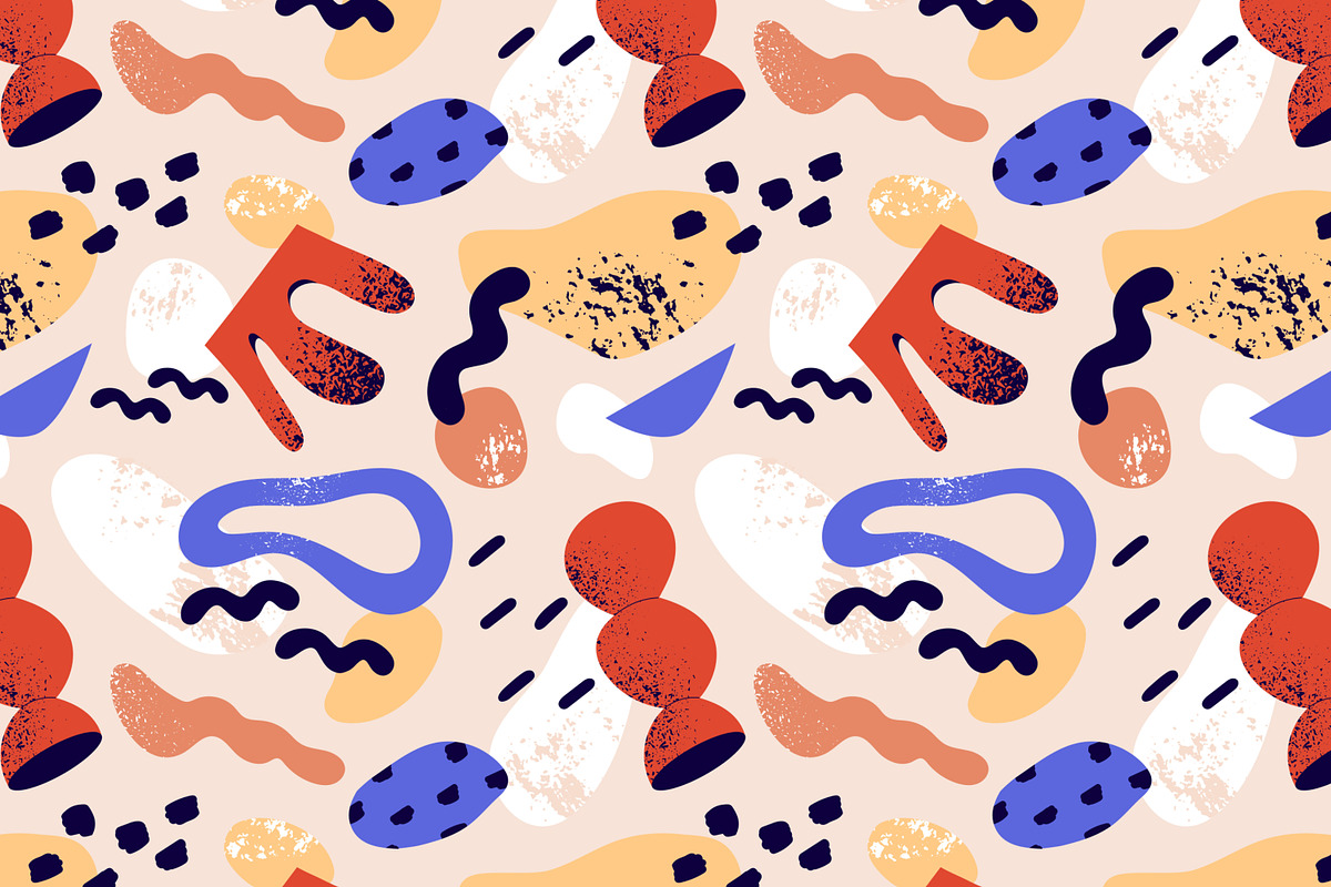 Abstract shape seamless patterns set, a Pattern Graphic by Good Studio (Photo 2 of 14)