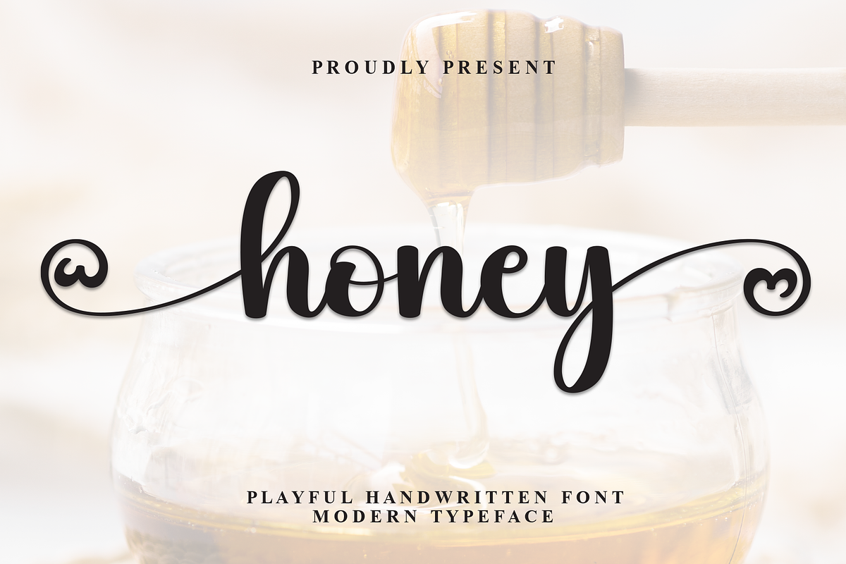 Honey | Script Font, a Handwritten Font by Scratchones (Photo 1 of 9)