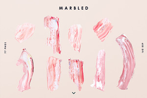 Marble Paint Stroke Cut Outs