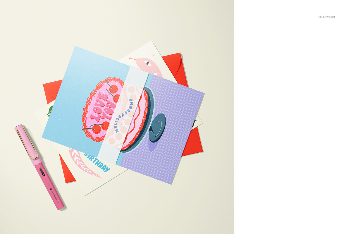 A5 Cards Mockup Set, a Merchandise Mockup by creatsy5 (Photo 9 of 17)