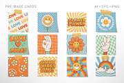 Groovy Hippie Collection, a Background Graphic by Martyshova (Thumbnail 6 of 16)