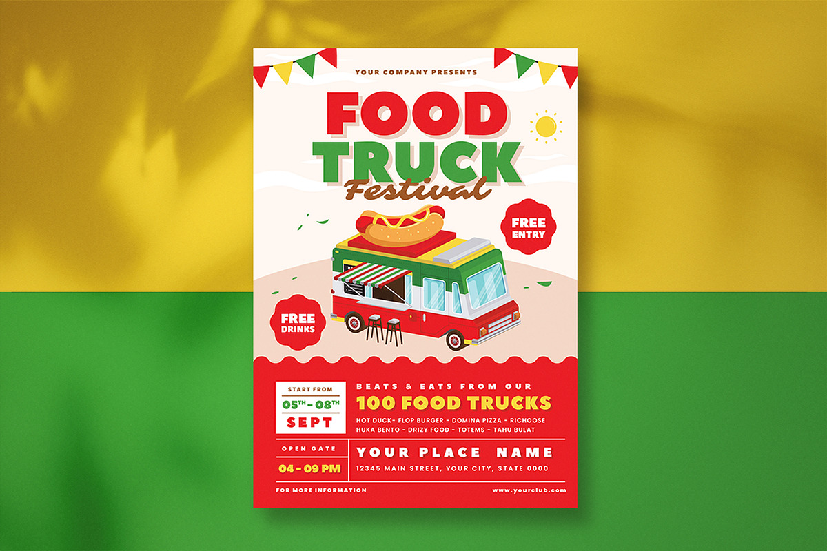 Bundle Food Truck Festival Flyer, a Flyer Template by Totem Design Studio (Photo 4 of 5)