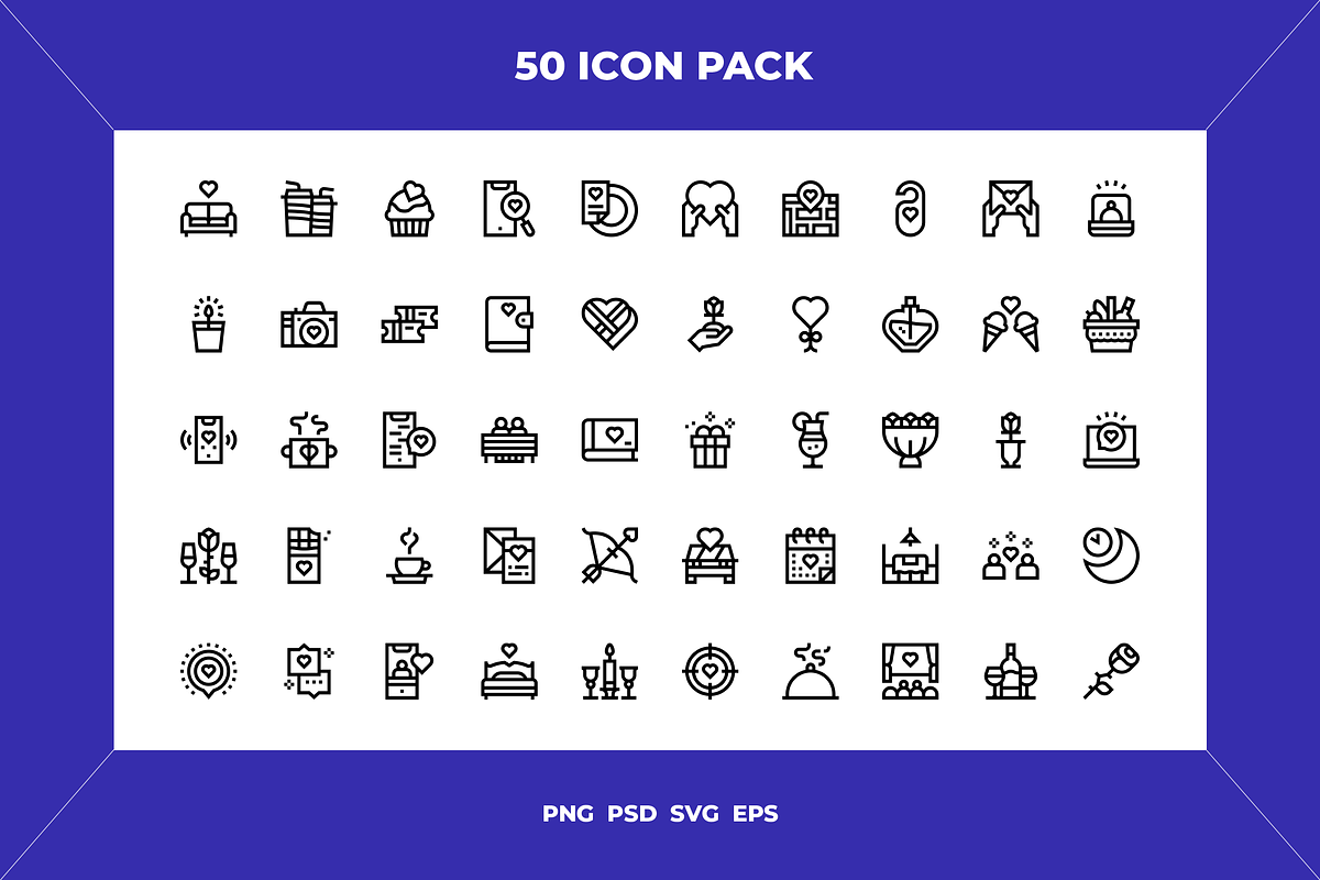 Dating icons, an Outline Icon by Wencory (Photo 1 of 2)