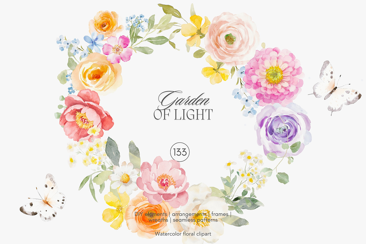 watercolor spring blossoms huge set, a Decorative Illustration by Patishop Art (Photo 14 of 20)