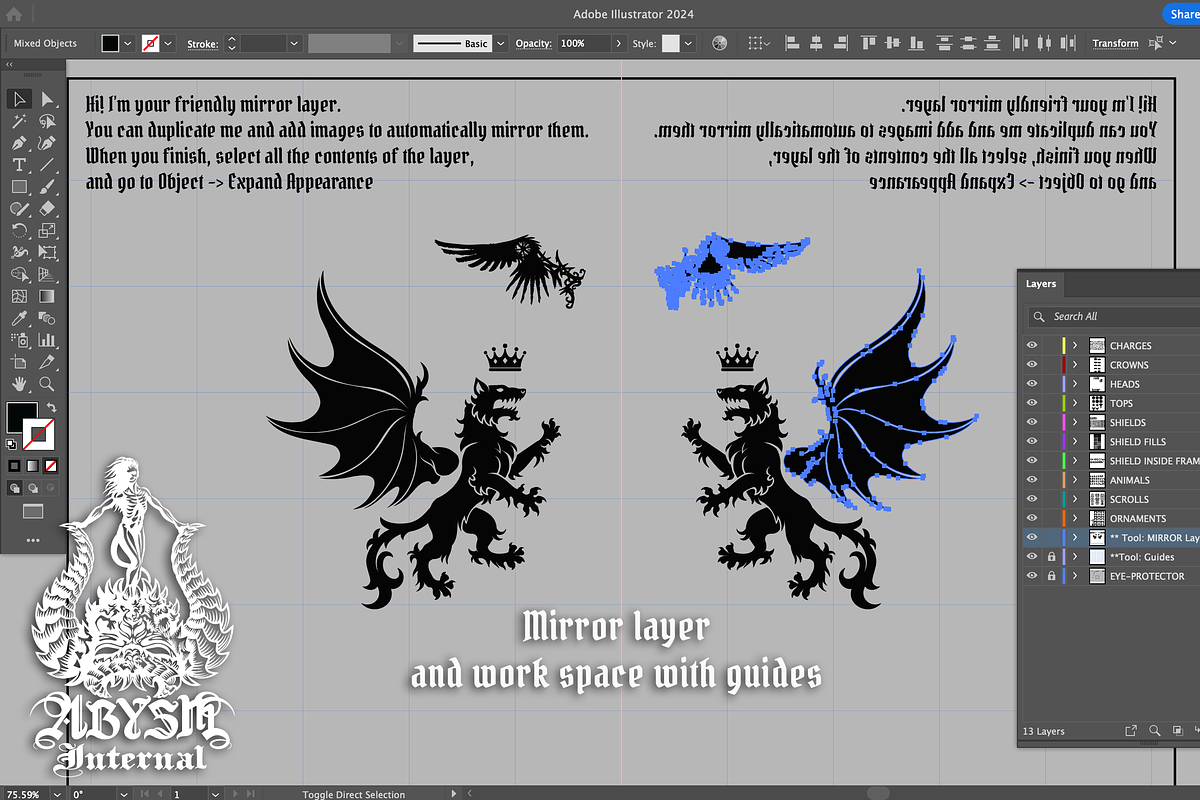 DIY Coat of Arms Creation Set, an Illustration by Abysm Internal (Photo 6 of 7)