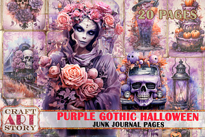Purple Gothic Halloween Junk Journal