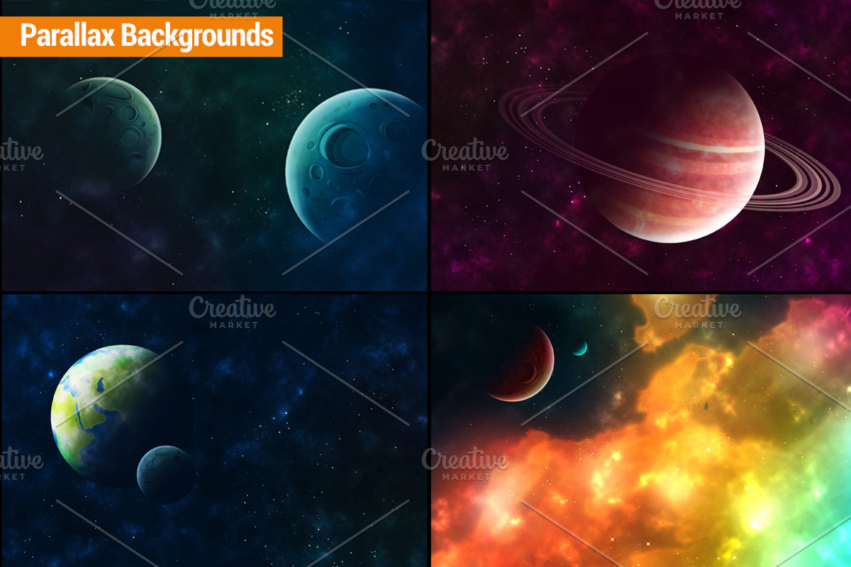Game Assets for Asteroids Crusher, an Illustration by wowu (Photo 5 of 5)