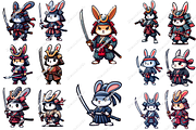 kawaii samurai rabbit, an Object Graphic by DreamerStarCo (Thumbnail 3 of 5)