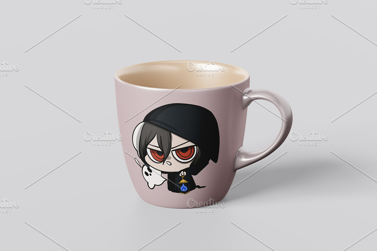 Halloween Grim Reaper Chibi Anime 5, an Illustration by vectstudio (Photo 2 of 3)