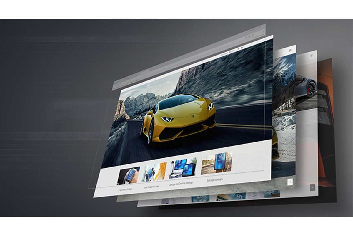 Floating UI/UX Photoshop Mockups (5, a Mockup by Shop Mockpro (Photo 2 of 13)