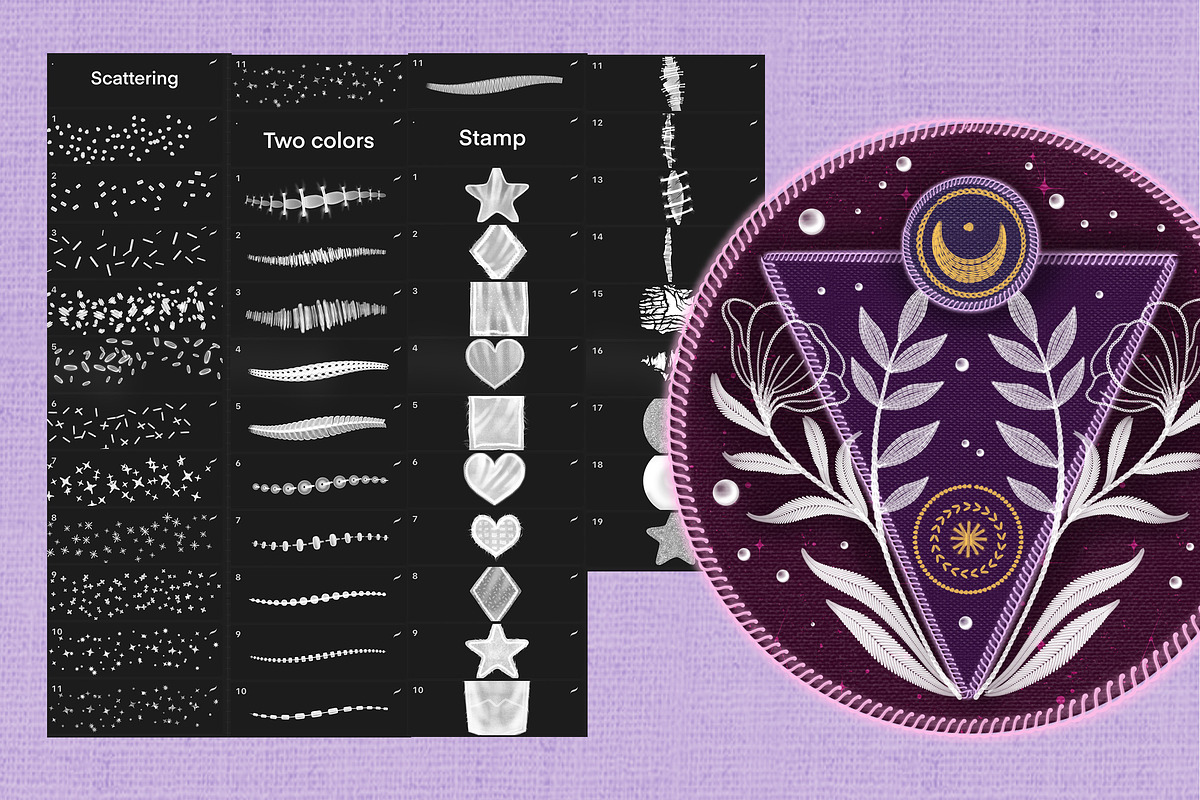 PROCREATE MAGIC STITCHES & PATTERNS, a Brush Add-On by AlexandraArt (Photo 13 of 15)