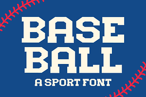 Baseball Is A Cool Sport Font