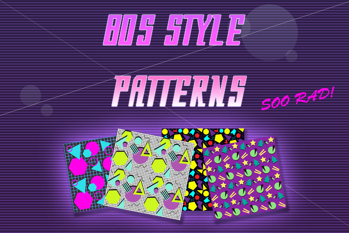 Seamless 80s style patterns, a Pattern Graphic by ghost friend's shop (Photo 1 of 2)