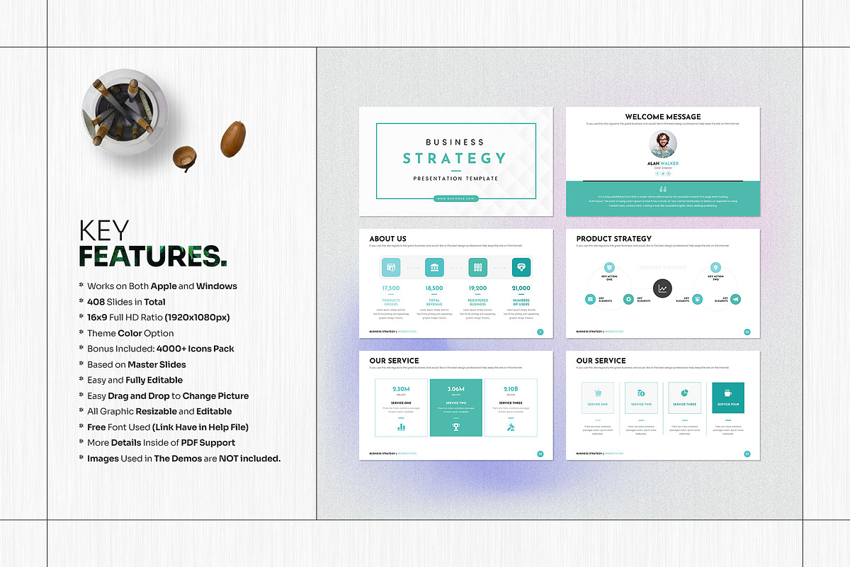 Business Strategy Presentation, a Presentation Template by CreativeSlides (Photo 2 of 26)