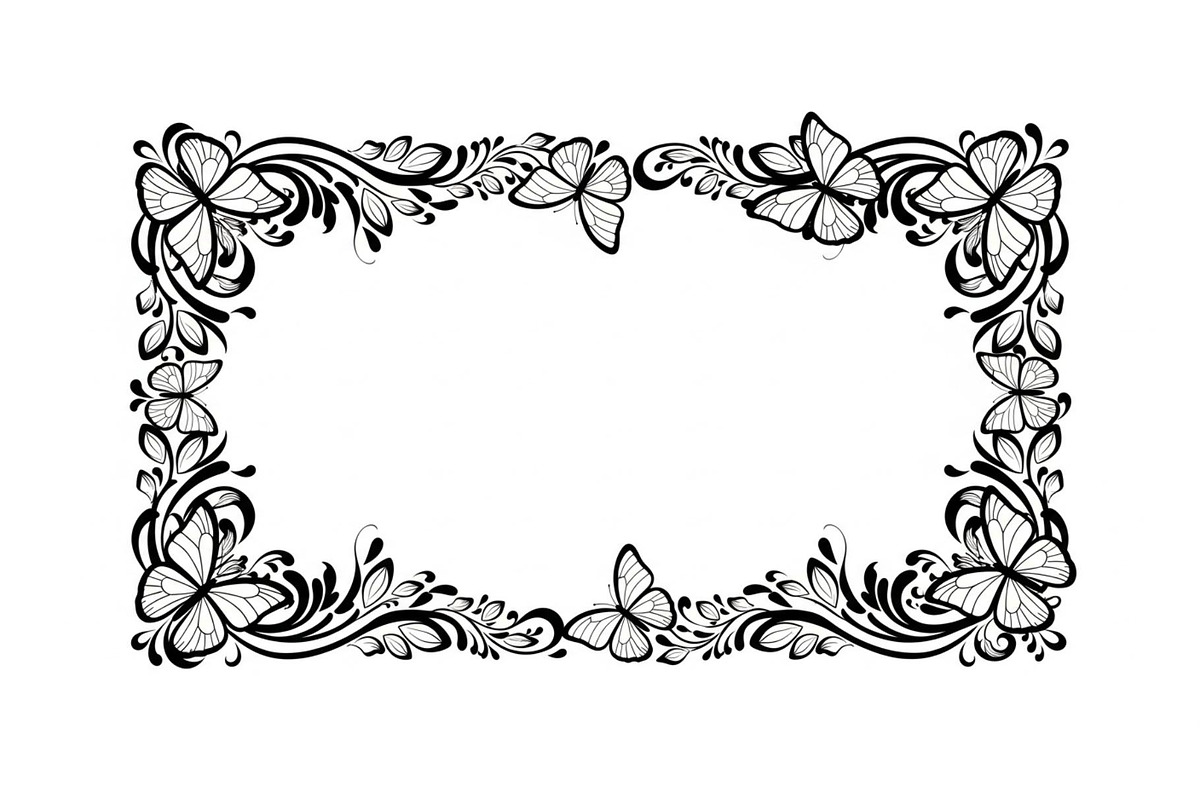 Butterfly Floral Vintage Frame Bundl, an Illustration by Creativeshirt (Photo 31 of 51)