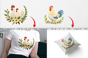 Chicken Embroidery Clipart, a Graphic by Artnoy (Thumbnail 3 of 5)