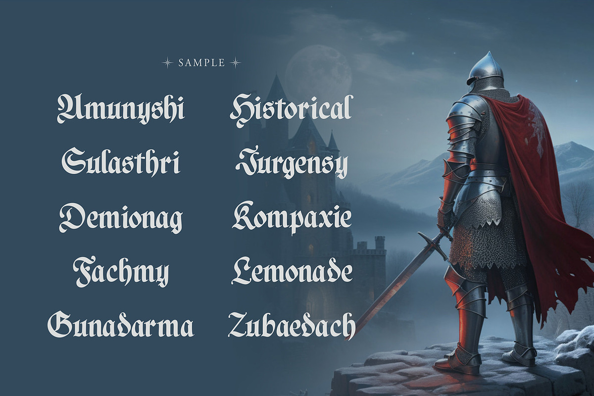 NCL Basefigh, a Blackletter Font by Enxyclo Studio (Photo 13 of 16)