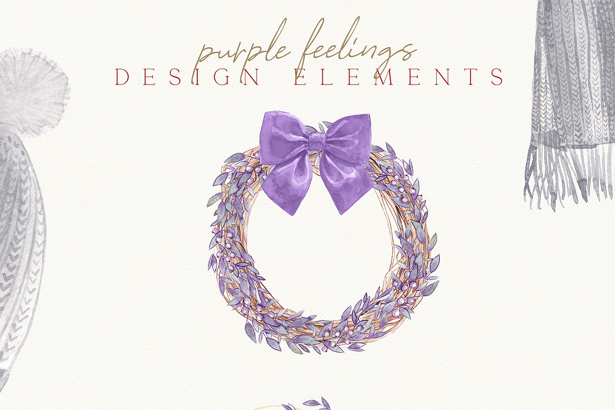 Christmas Watercolor Festive Clipart, an Animal Illustration by January Bloom (Photo 15 of 32)