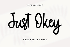 Just Okey - Handwritten Font